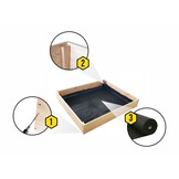 Moestuinbak - kweekbak - 120x120x18 cm - hout - met gronddoek