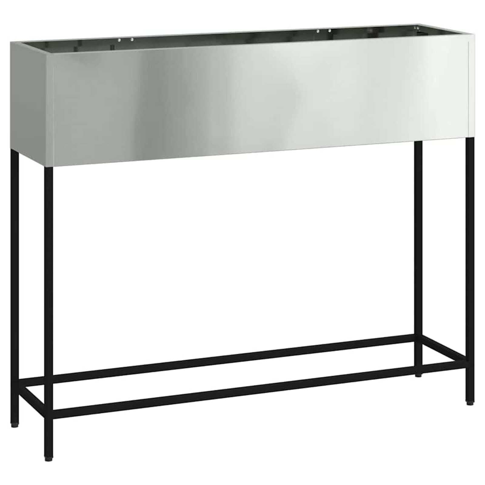Verhoogde Tuin Plantbak Zilver 100x26x82 cm - 34% Korting