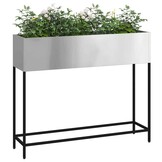 Verhoogde Tuin Plantbak Zilver 100x26x82 cm - 34% Korting