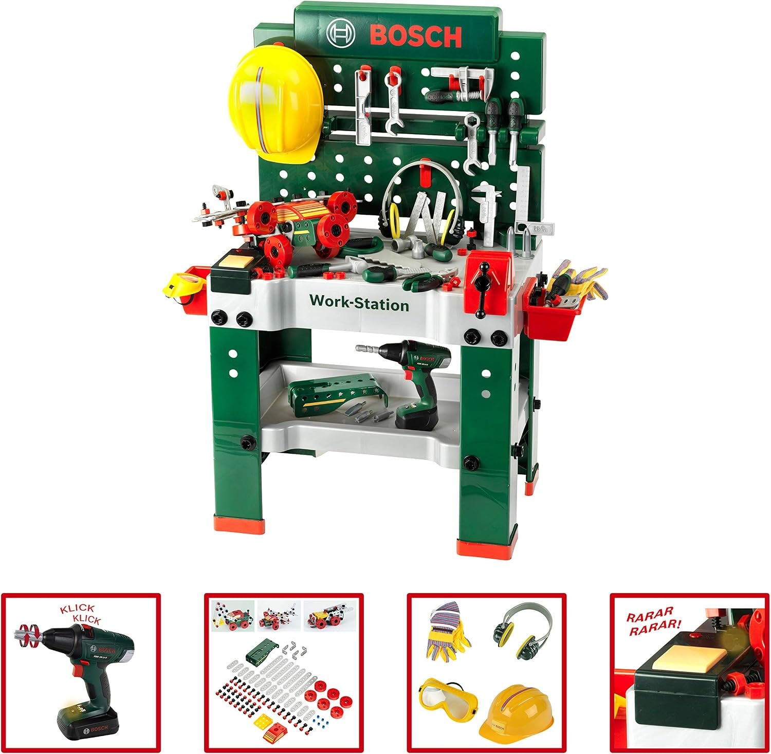 Bosch Kinder Werkbank met 150 Delen & Accuschroevendraaier - 35% Korting