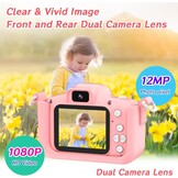 YunLone Astronaut Kinder-camera met 32GB SD-kaart - 12MP - 1080P Video - Roze