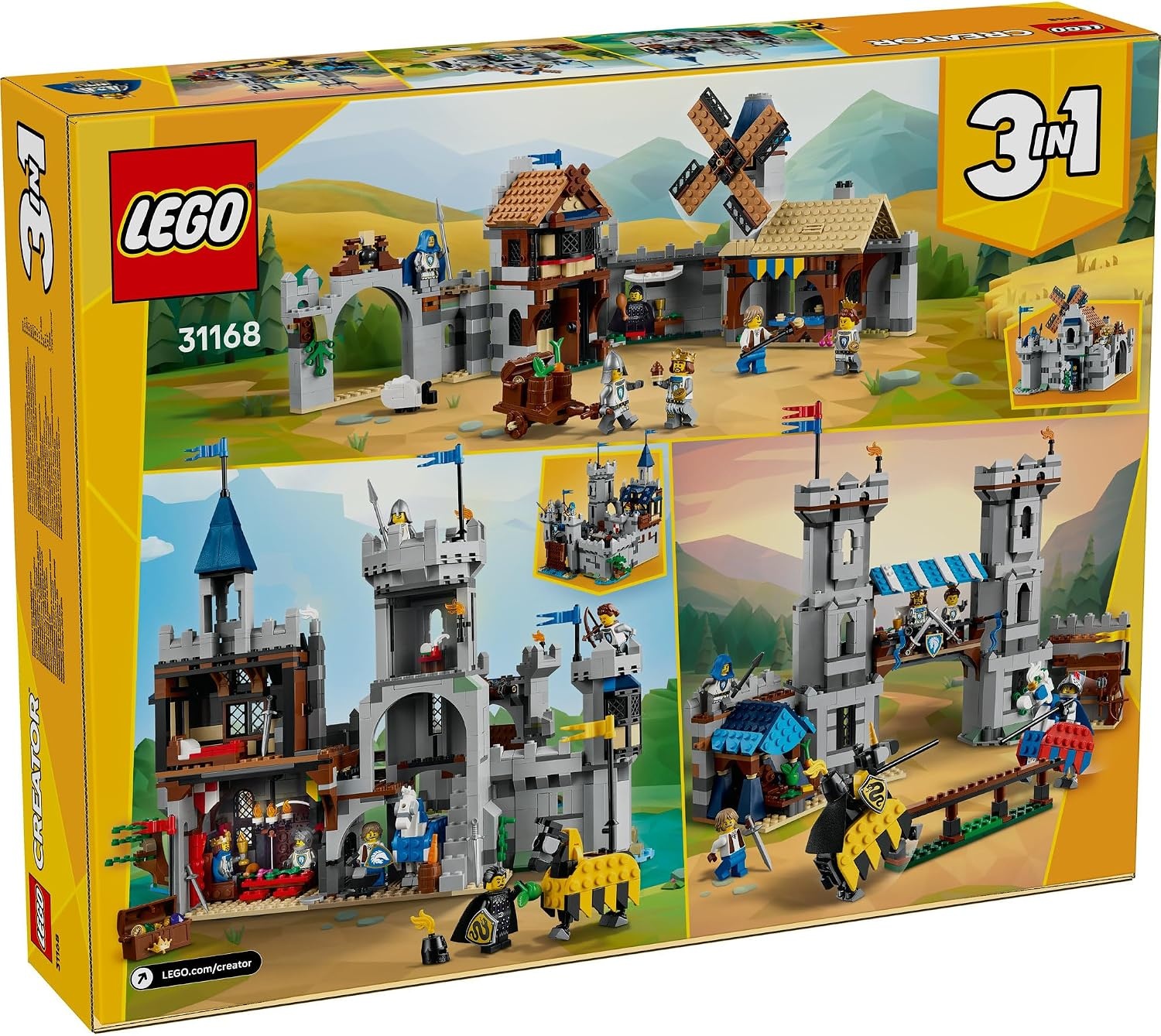 LEGO Creator 3-in-1 Middeleeuws Kasteel 34% Korting | 1371 Delen