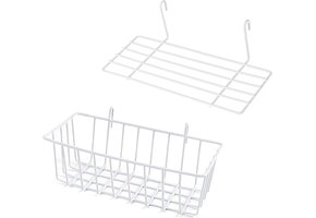 Rastermand + Plank Set (2 stuks) Wit - 73% Korting