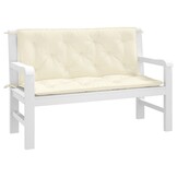 VidaXL Tuinbankkussens Crèmewit (2 stuks, 120x50x7 cm) - 33% korting