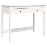 Bureau met lades 100x50x78 cm grenenhout wit - 35% korting