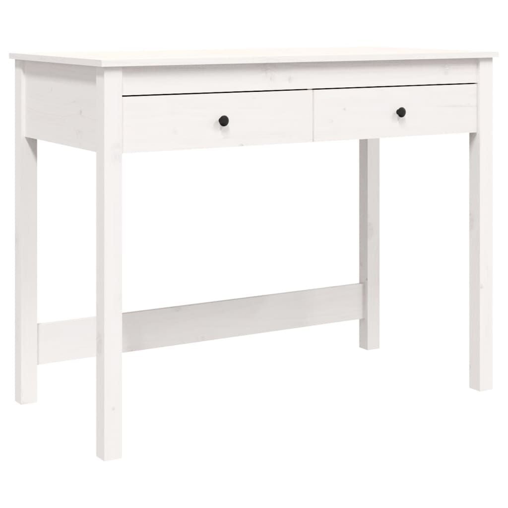 Bureau met lades 100x50x78 cm grenenhout wit - 35% korting