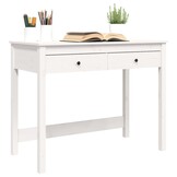 Bureau met lades 100x50x78 cm grenenhout wit - 35% korting