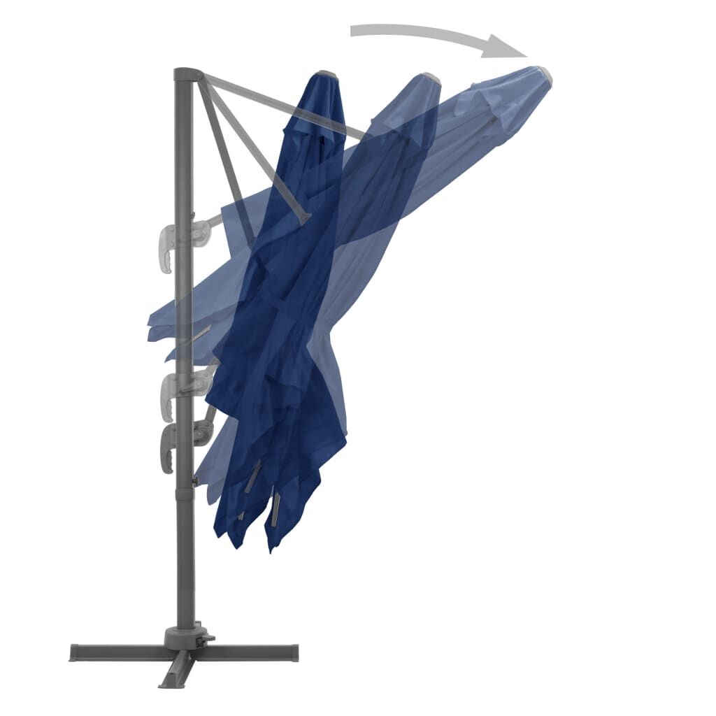 Zweefparasol Azuurblauw 3x3m Aluminium - 59% Korting