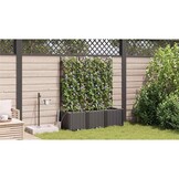 VidaXL Plantenbak 3 stuks Zwart PP 120x40x142 cm - 54% Korting