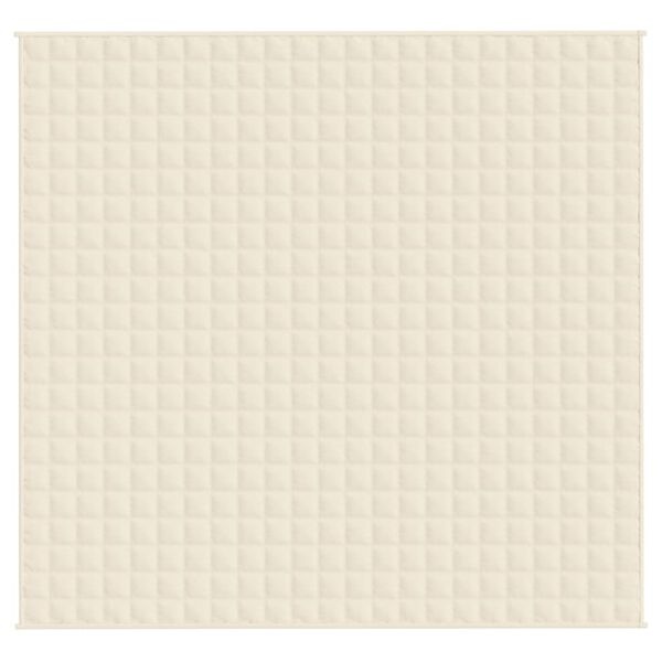 vidaXL Verzwaringsdeken 220x230 cm 11 kg Lichtcrème - 34% Korting