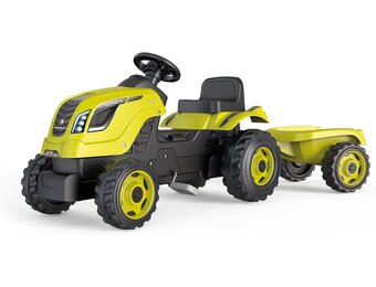 Lichtgroene Traptractor Farmer XL met Aanhanger (54% Korting)