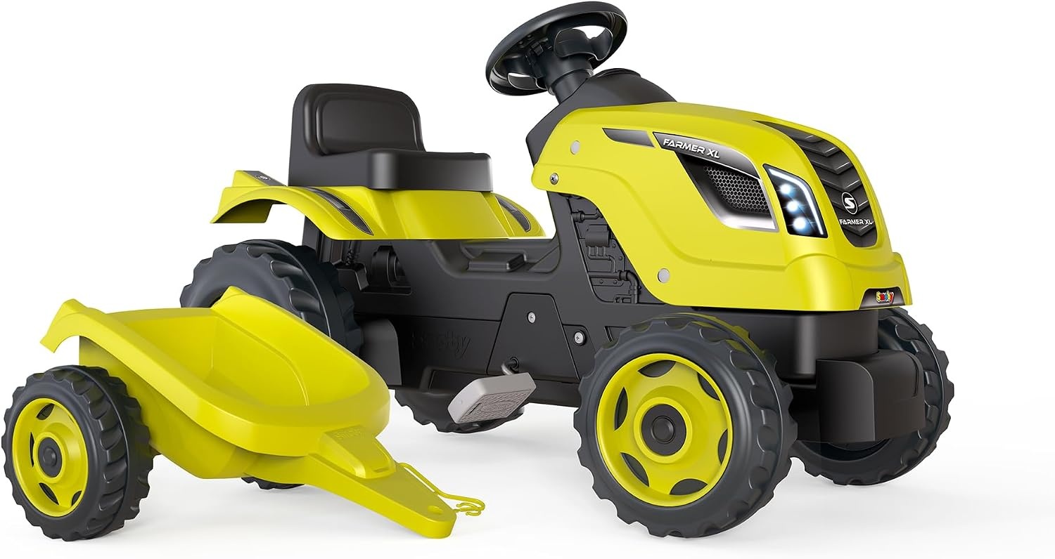 Lichtgroene Traptractor Farmer XL met Aanhanger (54% Korting)