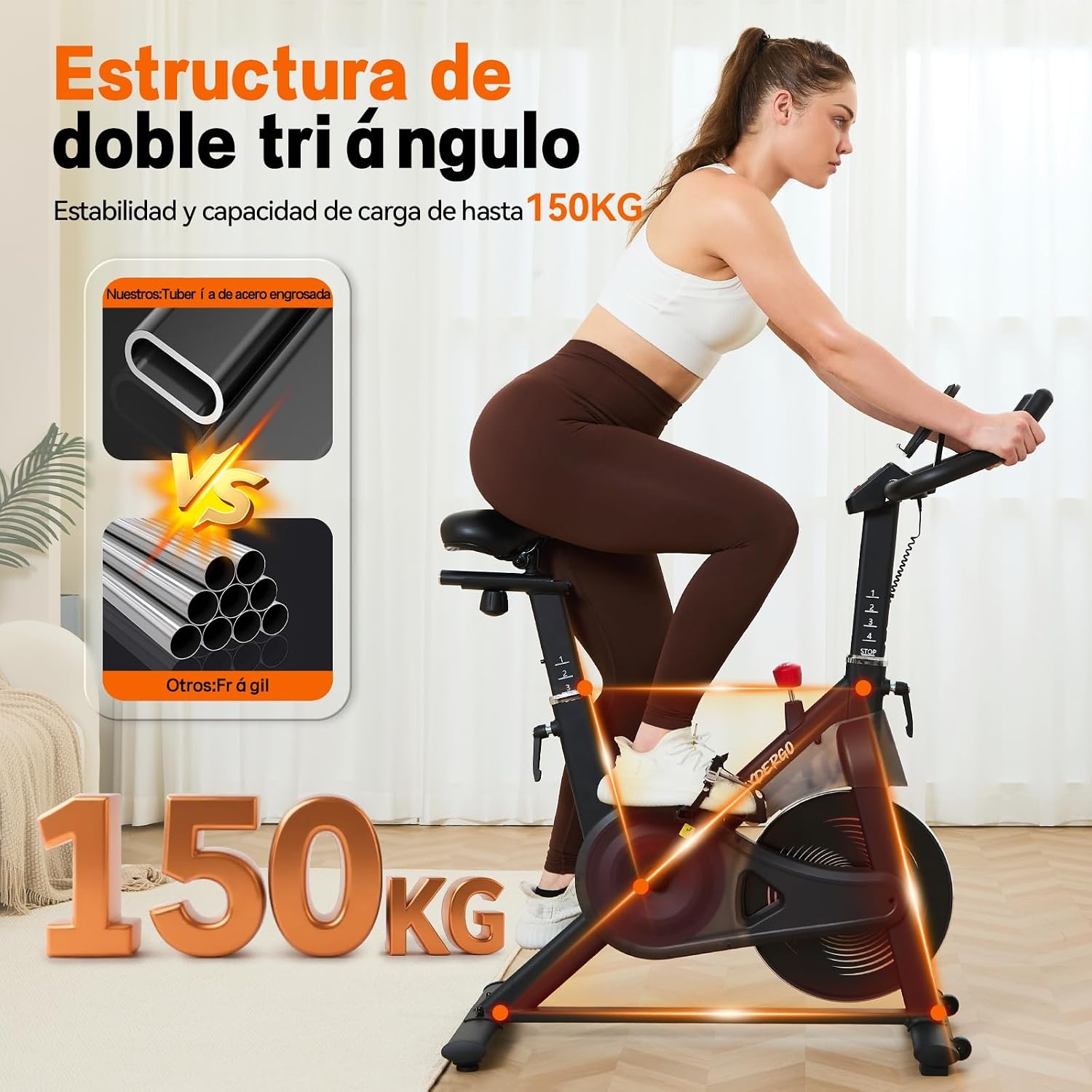 Hometrainer Zwart/Rood - 35% Korting! Stille Magnetische Weerstand & App Compatibel