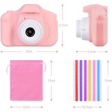 Kindercamera Roze - 12MP HD Video, 32GB Kaart & Games - 33% Korting!