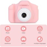 Kindercamera Roze - 12MP HD Video, 32GB Kaart & Games - 33% Korting!