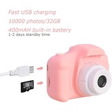 Kindercamera Roze - 12MP HD Video, 32GB Kaart & Games - 33% Korting!
