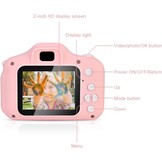 Kindercamera Roze - 12MP HD Video, 32GB Kaart & Games - 33% Korting!