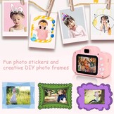 Kindercamera Roze - 12MP HD Video, 32GB Kaart & Games - 33% Korting!