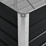 Verhoogde Plantenbak 160x40x45 cm Gegalvaniseerd Staal Antraciet - 34% Korting