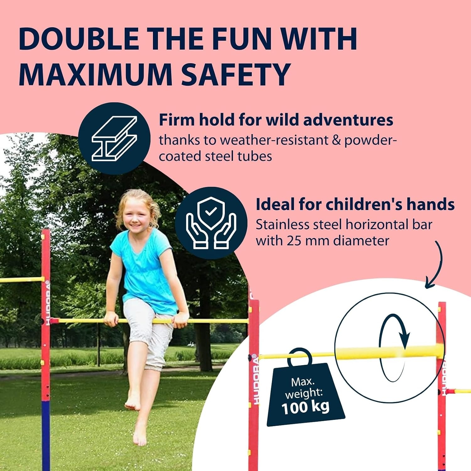 Dubbel Turnrek Fabian Kinderen/Volwassenen Outdoor 100kg - 35% Korting