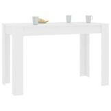Eettafel Bewerkt Hout Wit 120x60x76 cm - 34% Korting