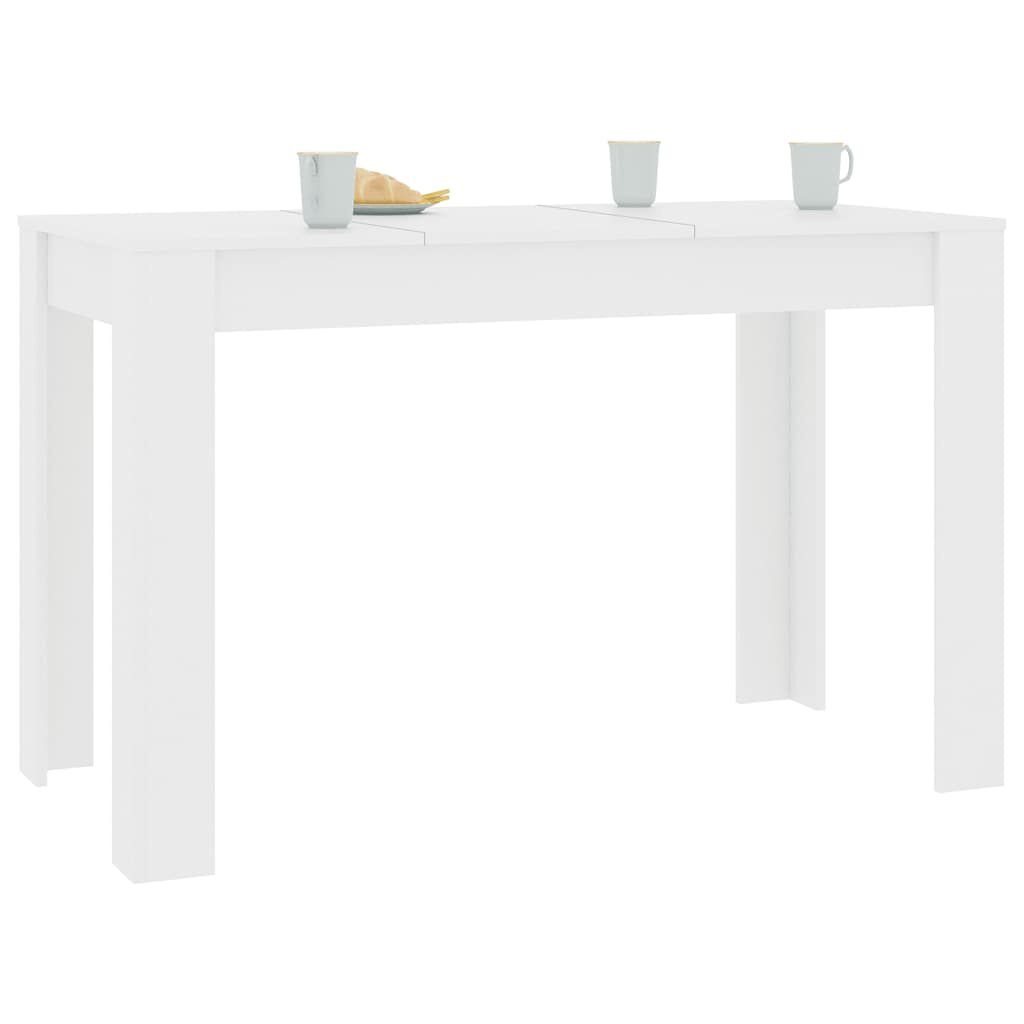 Eettafel Bewerkt Hout Wit 120x60x76 cm - 34% Korting