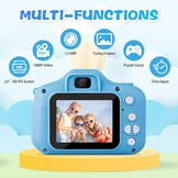 Digitale Kindercamera Blauw 1080p HD 20MP met 32GB SD-kaart (33% Korting)