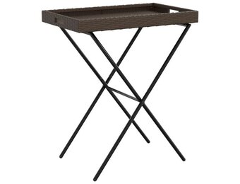 VidaXL Dienbladtafel Inklapbaar Poly Rattan Bruin - 65x40x75 cm - 33% Korting