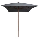 VidaXL Parasol Antraciet 200x300cm met Hout Hoge Korting