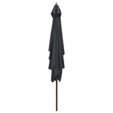 VidaXL Parasol Antraciet 200x300cm met Hout Hoge Korting