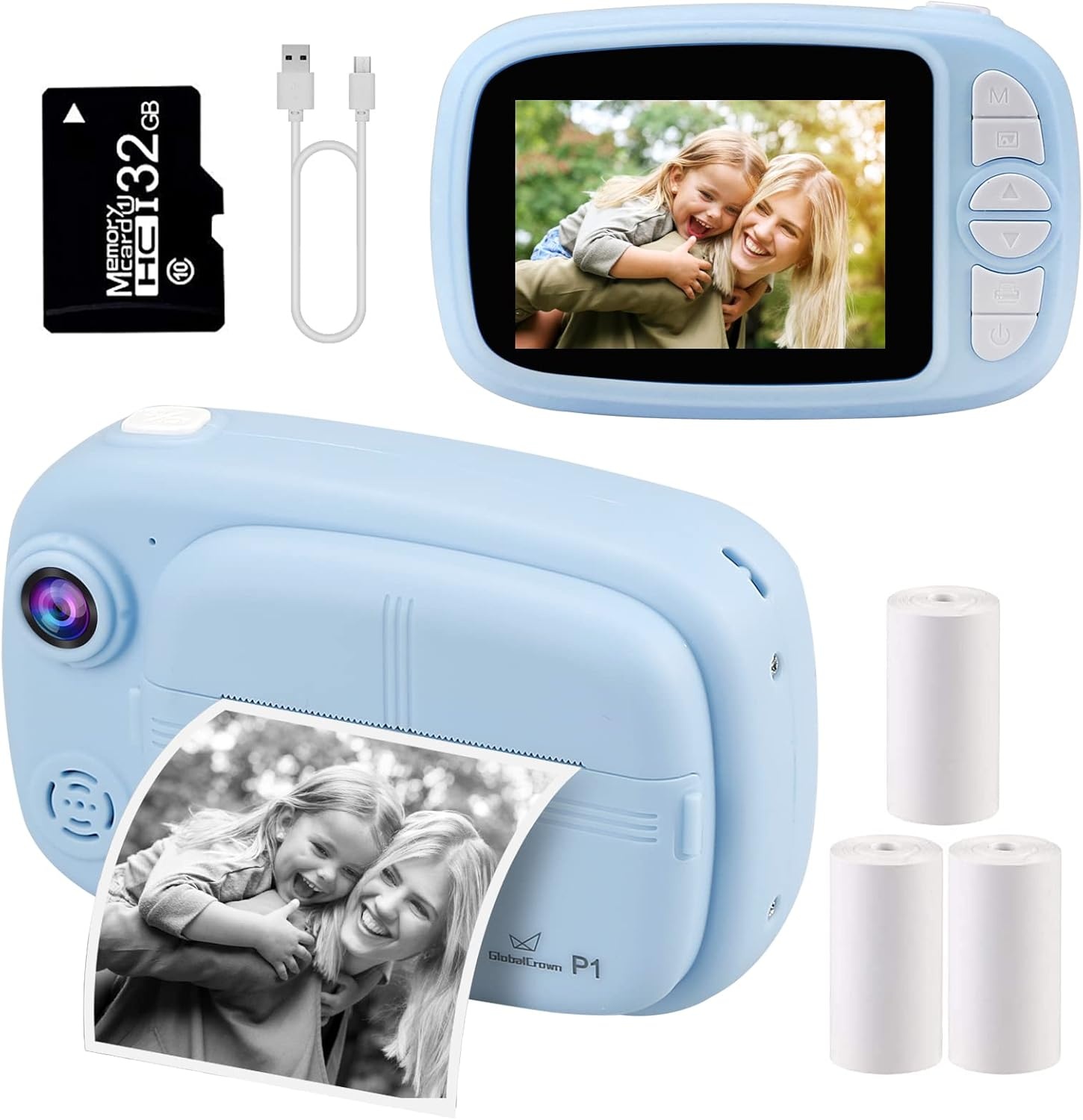 Instant Camera Kinderen Blauw - Print Foto's Direct | 32GB | 34% Korting