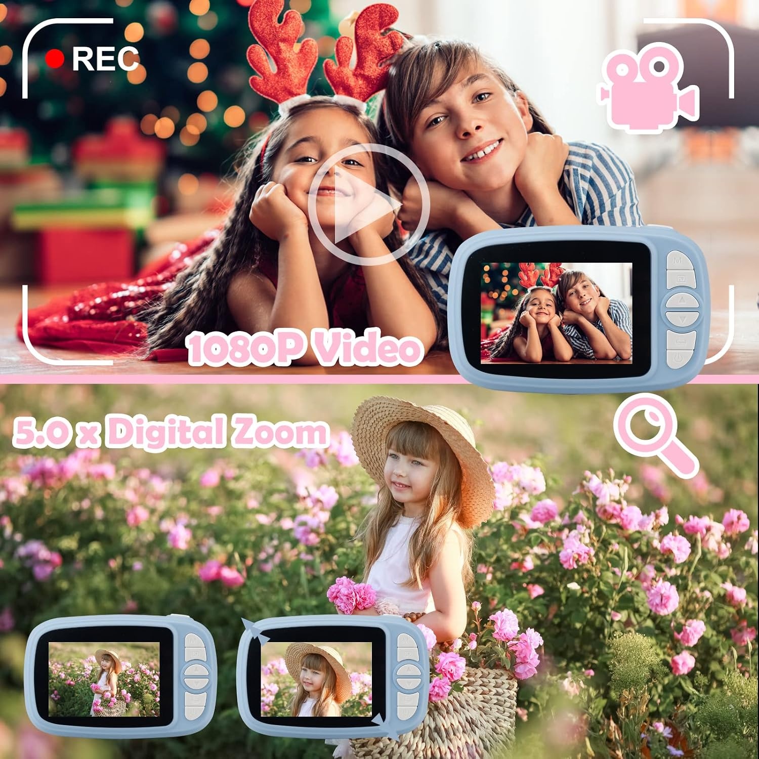 Instant Camera Kinderen Blauw - Print Foto's Direct | 32GB | 34% Korting