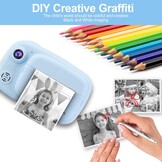 Instant Camera Kinderen Blauw - Print Foto's Direct | 32GB | 34% Korting