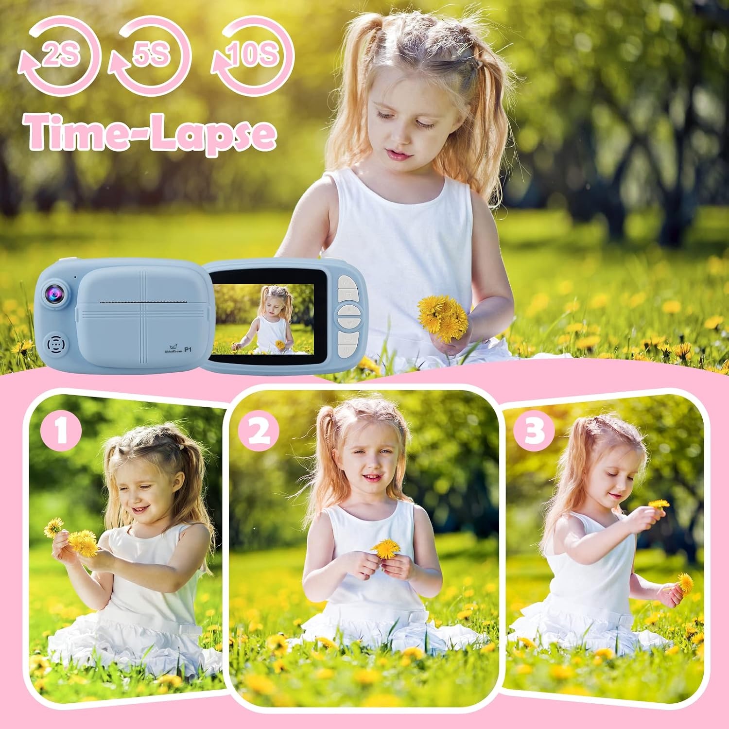 Instant Camera Kinderen Blauw - Print Foto's Direct | 32GB | 34% Korting