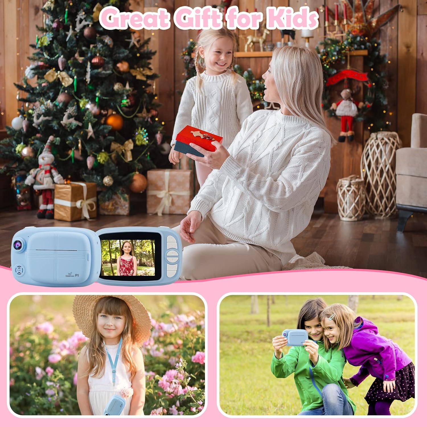 Instant Camera Kinderen Blauw - Print Foto's Direct | 32GB | 34% Korting