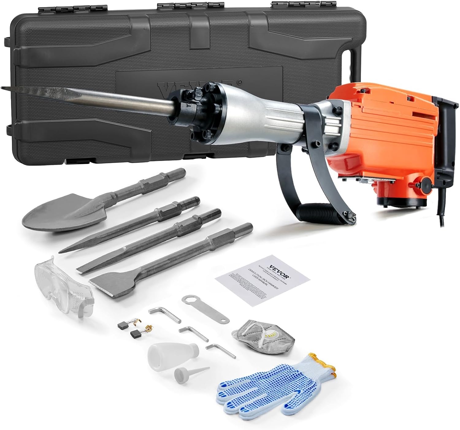 Krachtige Sloophamer 2200W - Betonbreker Oranje - 35% Korting