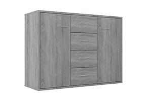 vidaXL Dressoir 88x30x65 cm Bewerkt Hout Grijs Sonoma Eikenkleurig - 47% Korting!