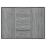 vidaXL Dressoir Grijs Sonoma Eiken 88x30x65 cm - 35% Korting