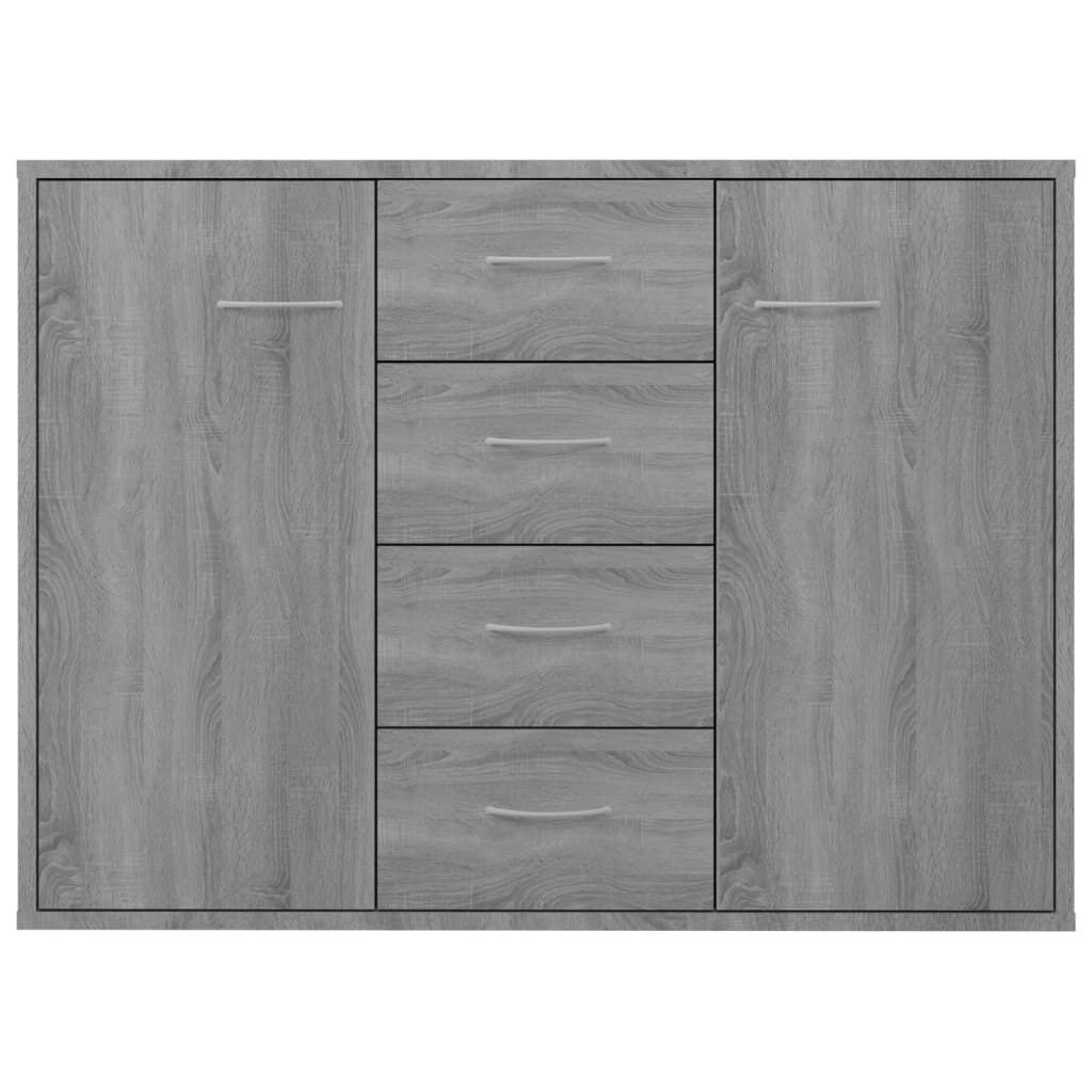 vidaXL Dressoir Grijs Sonoma Eiken 88x30x65 cm - 35% Korting