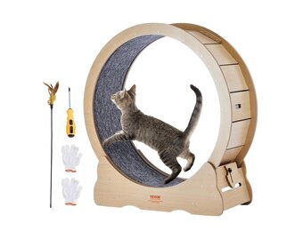 Groot Kattenloopwiel 91 cm | Massief Hout | Stil & Stabiel Trainingswiel