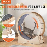 Groot Kattenloopwiel 91 cm | Massief Hout | Stil & Stabiel Trainingswiel