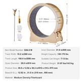 Groot Kattenloopwiel 91 cm | Massief Hout | Stil & Stabiel Trainingswiel