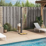 Buitendouche Poly Rattan & Acaciahout Zwart - 35% Korting!