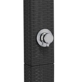 Buitendouche Poly Rattan & Acaciahout Zwart - 35% Korting!