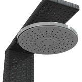 Buitendouche Poly Rattan & Acaciahout Zwart - 35% Korting!