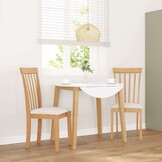 Eetkamerstoelen met Kussens (2 st) - Massief Hout Naturel - 35% Korting