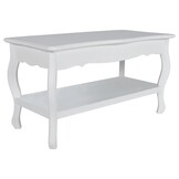 Witte MDF Salontafel met 2 Lagen - 30% Korting