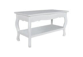 VidaXL Salontafel Wit MDF met 2 Lagen, 46% Korting