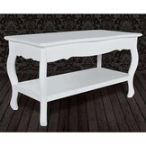 Witte MDF Salontafel met 2 Lagen - 30% Korting