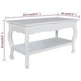 Moderne Witte Salontafel met 2 Lagen - 56% Korting